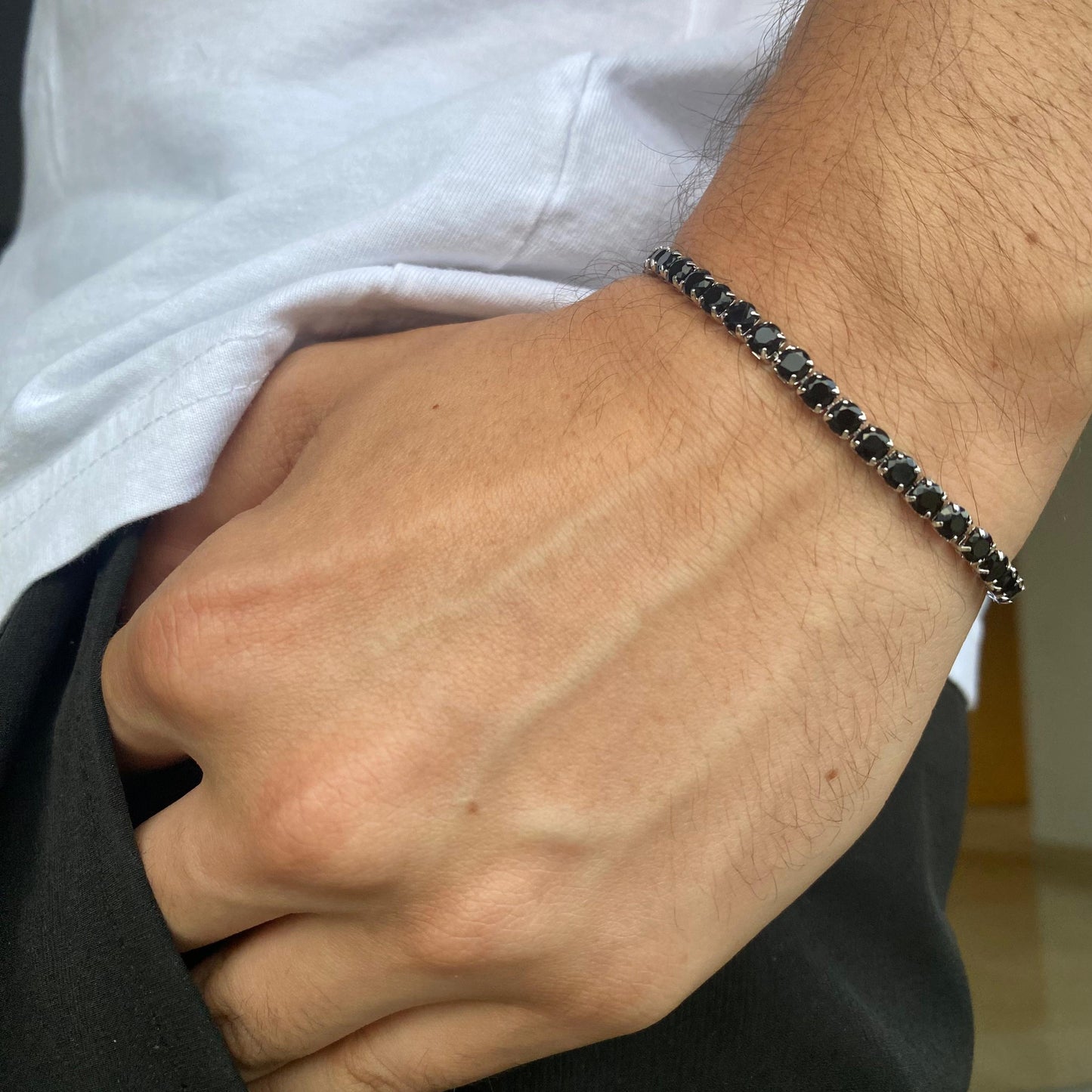 Pulsera Tenis Negra