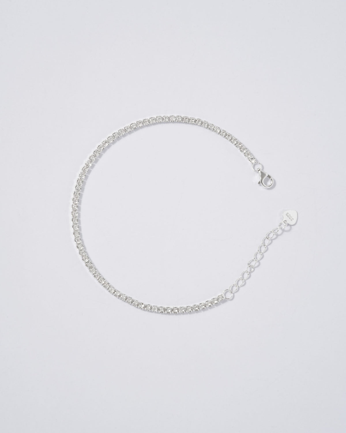 Pulsera Tenis Cristal en Plata Ley 925